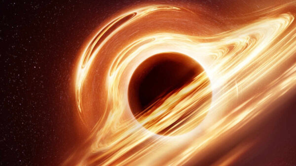 artist depiction of supermassive black hole accretion disc