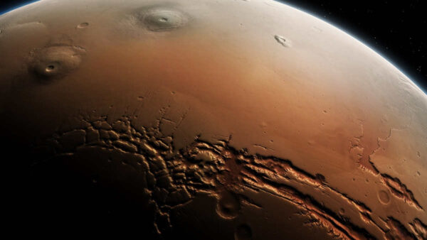Mars, Tharsis and Valles Marineris, illustration
