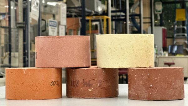 6. The team’s energy-smart bricks in a range of colours.